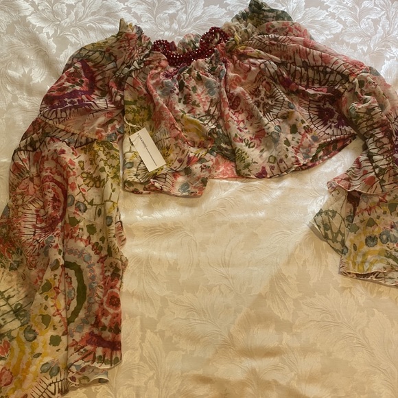 Live 4 Truth Tops - Festival Style Crop Blouse with Bell Sleeves